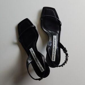 Alexander Wang Black Heeled Slingback Shoes